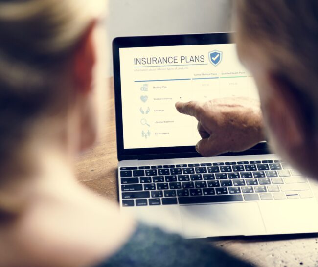 Elderly couple planning on life insurance plan