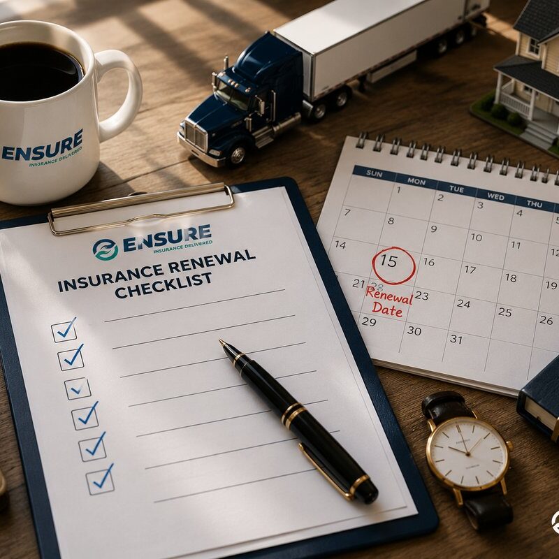 Insurance Policy Renewal Checklist | Your Ensure Inc Insurance policy renewal preparation checklist by Your Ensure Inc, Barrington IL insurance agency