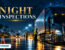 Editorial illustration of a commercial truck at a nighttime safety inspection; not a photograph of the FMCSA operation